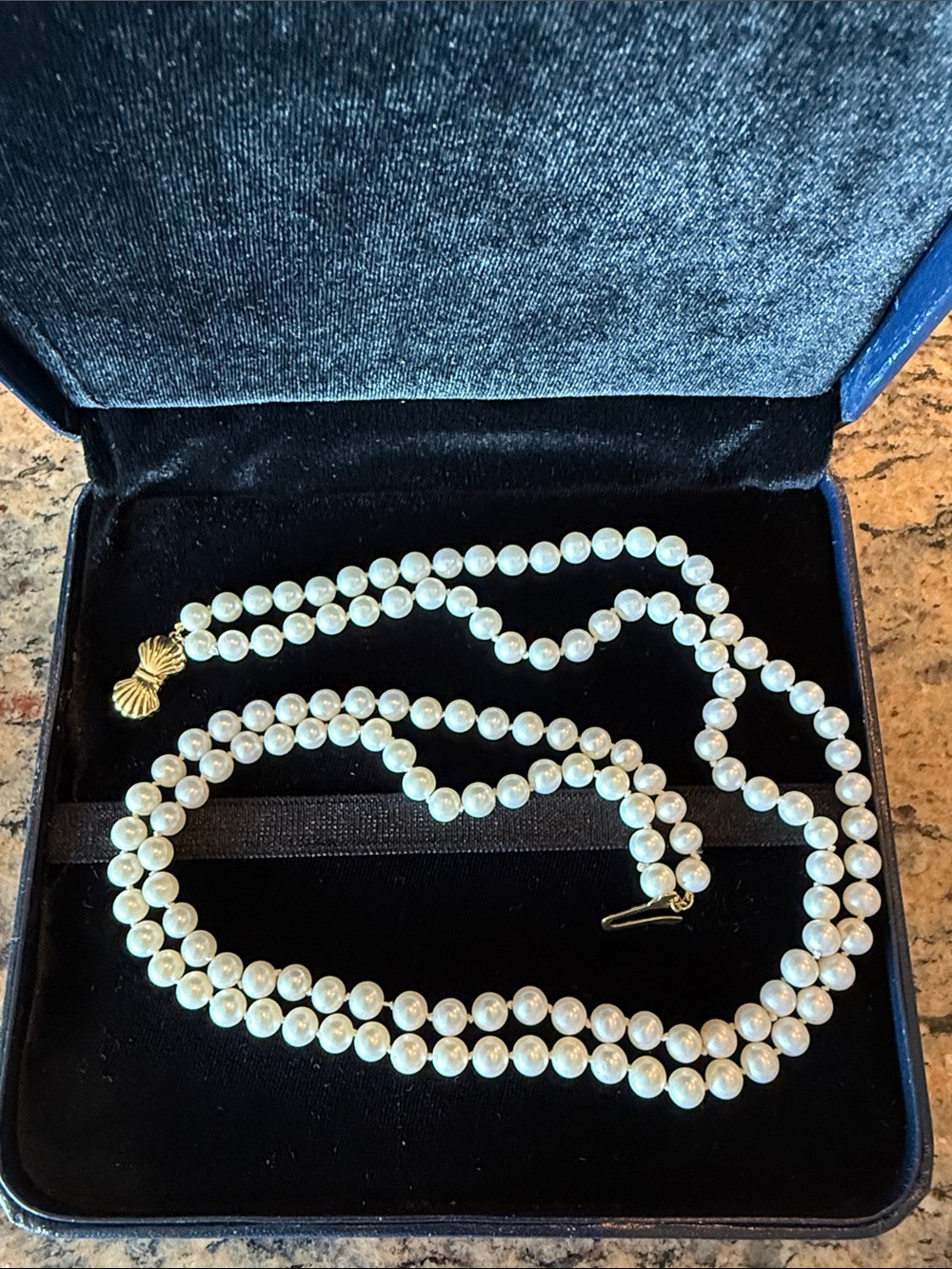 Mikimoto BL Classic white Authentic Pearl Multi-Strand Necklace and earring set.
